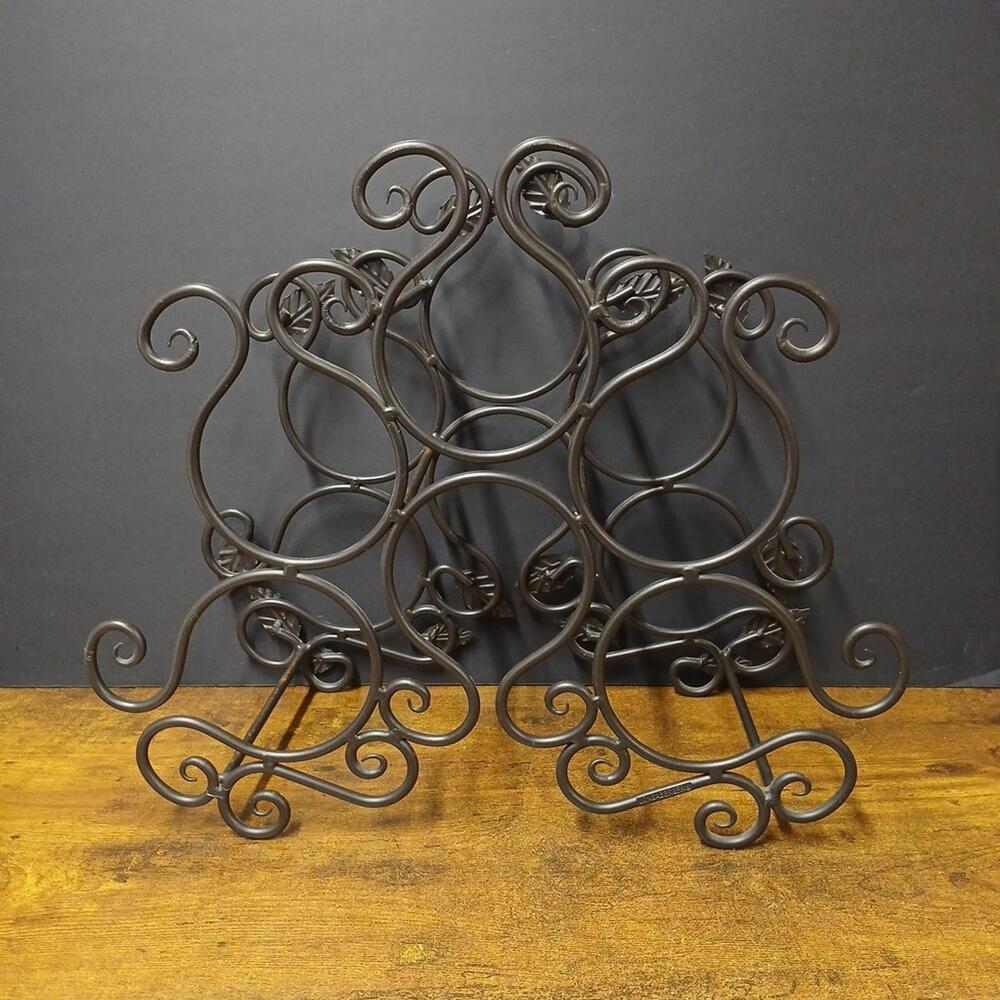 Longaberger Wine Rack Countertop Stand, Wrought Iron, Holds 6 Bottles, 16x15.5x7 - Picture 3 of 5